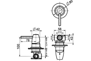 Смеситель Webert Opera moderna OE880101015 С ВНУТРЕННЕЙ ЧАСТЬЮ - 2