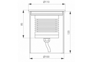Встраеваемый светодиодный светильник Arlight LTD-GROUND-R110-15W Day4000 033578 - 2