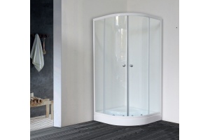 Душевой уголок Royal Bath HK 100x100 профиль белый стекло прозрачное - 2