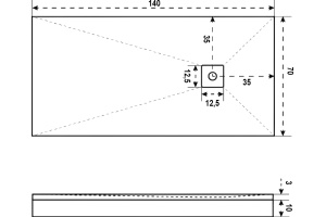Поддон для душа Good Door Essentia 140x70, с сифоном, белый - 3