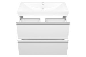 Тумба под раковину Misty Ингрид 90 белая глянцевая - 2