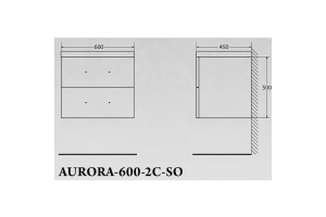 Тумба под раковину Belbagno Aurora 60 светлое дерево - 3