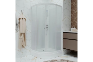 Душевая кабина Triton Риф 90х90 белая стекло матовое - 2