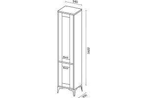 Шкаф-пенал Sanvit Прованс 34 светлое дерево - 3