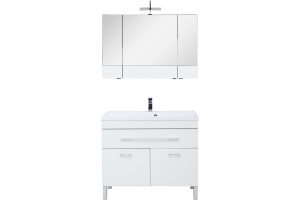 Мебель для ванной Aquanet Верона 100 белая, 1 ящик, 2 двери