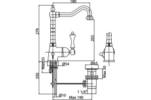 Смеситель Cezares Margot MARGOT-LSM2-02-M для раковины - 2