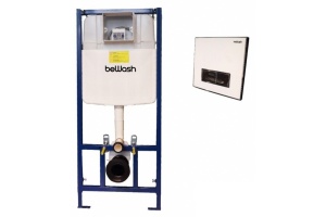 Комплект инсталляции  beWash Vago с кнопкой смыва белый- хром