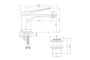 Смеситель Lemark Allegro для раковины LM5906CW - 2