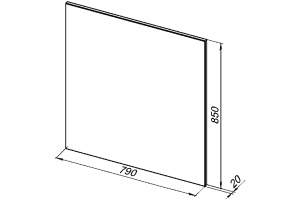 Зеркало Aquanet Lino 80 - 3