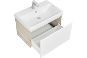 Тумба под раковину Aquaton Асти 70 белый-светлое дерево - 3