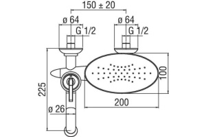Смеситель для ванны TekNobili Dubai хром (DB00110/1CR) - 2