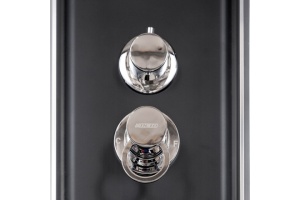 Душевая кабина Deto BM 90х90 с подсветкой и гидромассажем, хром (BM4590LED+GMBLACK) - 3