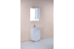 Зеркало-шкаф Onika Лайн 48 R с подсветкой, белый (204802) - 3