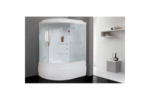 Душевая кабина Royal Bath 140х95 правая белая стекло матовое с гидромассажем - 2