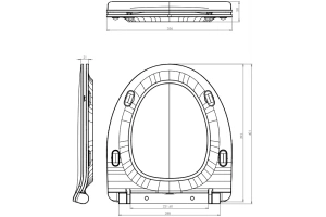 Сиденье для унитаза Cersanit Parva белое с микролифтом - 2