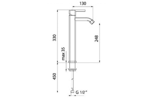 Смеситель для раковины Webert Azeta хром (AZ830402015) - 3