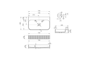 Подвесная раковина Vincea 75х46 белая матовая - 3