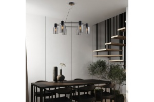 Подвесная люстра Eurosvet Notion 70219/6 черный/античная бронза - 3