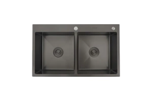 Кухонная раковина Gappo 83х50 черная - 2