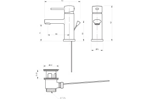 Смеситель Veragio Giamina VR.GMN-5410.CR для раковины - 2