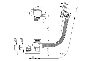 Слив-перелив Ravak X01438 с заполнением переливом II - 3