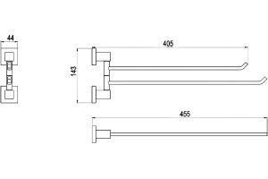 Полотенцедержатель Timo Selene (10059/00 chrome) - 2