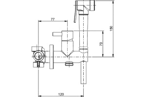Гигиенический душ Webert Elio со смесителем EL870301980 - 2