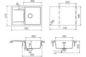 Мойка  Eton 50 D  Cristadur бронза - 2