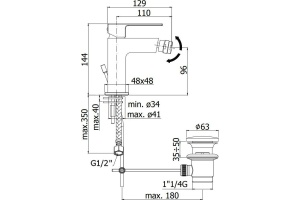 Смеситель Paffoni Elle EL135CR для биде - 2
