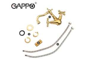 Смеситель для раковины Gappo золото глянцевый - 2