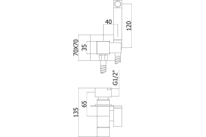 Гигиенический душ Paffoni Tweet Square ZDUP112NO со смесителем, С ВНУТРЕННЕЙ ЧАСТЬЮ - 2