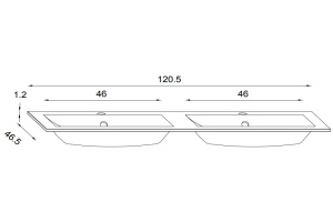 Раковина мебельная двойная Jacob Delafon Sherwood 120 бежевый матовый - 3