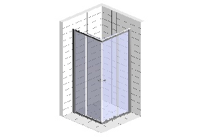 Душевой уголок Cezares Molveno 110х110 хром стекло прозрачное - 2