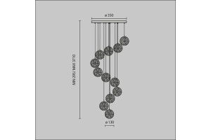 Подвесная люстра Maytoni Frozen MOD254PL-12BS - 2