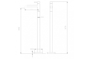 Смеситель для раковины напольный Abber Wasser Kreis розовое золото - 3