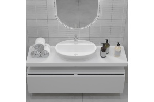 Столешница под раковину Armadi Art Flat 140 белый - 2