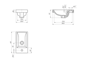 Мебельная раковина Cersanit Como 40 белая - 3