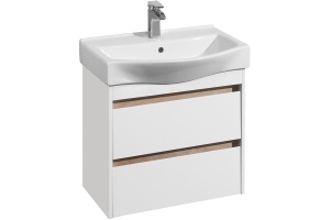 Тумба с раковиной Aquaton Нортон 65 белый глянец