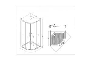 Душевая кабина Esbano 80х80 белый - 3