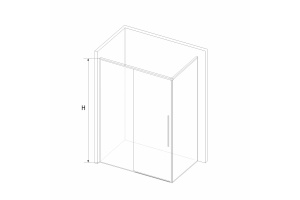 Душевой уголок Rgw Hotel 110x80 хром стекло прозрачное - 2