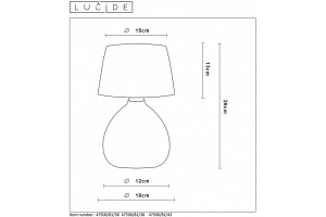 Настольная лампа декоративная Lucide Ramzi 47506/81/38 - 3