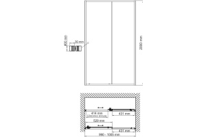 Душевая дверь в нишу Wasserkraft Dill 61S12 - 3