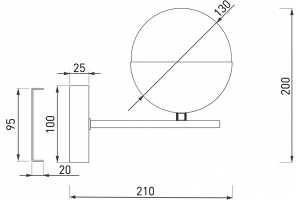 Бра Eurosvet Nuvola 70129/1 латунь - 3