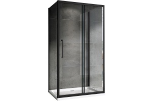 Душевой уголок Abber Schwarzer Diamant 150х100 черный (AG30150BH-S100B-S100B)