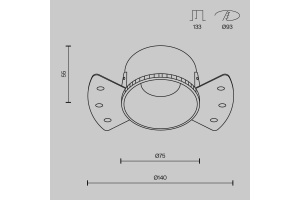 Встраиваемый светильник Maytoni Technical Share DL051-01-GU10-RD-W - 2