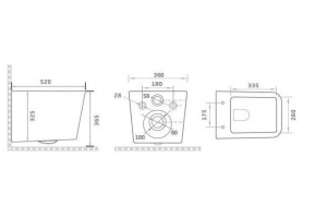 Унитаз подвесной Gid Tr2144BL - 2