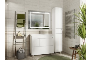 Шкаф-пенал Misty Алиса 35 L, белый, с ящиком - 3