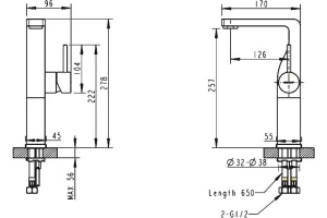 Смеситель Bravat Arc F16061K-A2-ENG для раковины - 3