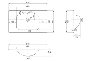 Раковина мебельная BelBagno 80 белый  - 3