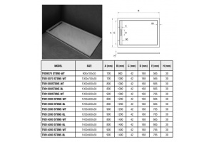 Душевой поддон с сифоном Weltwasser WW TRS 14090 STONE-BL 140х90 черный (10000004384) - 2